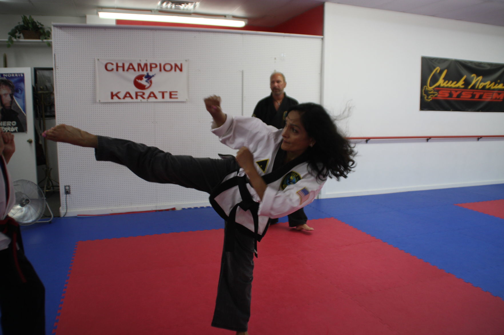 Nalini Tailor practices karate